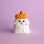 画像1: 木彫り人形 　かぼちゃ帽子のペルシャねこ　 4センチ幅 (1)